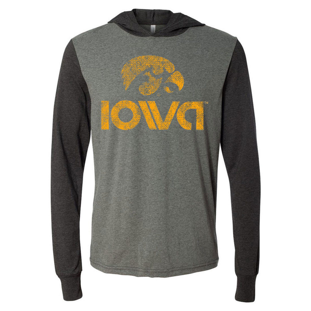 Retro Iowa Long Sleeve Hoodie