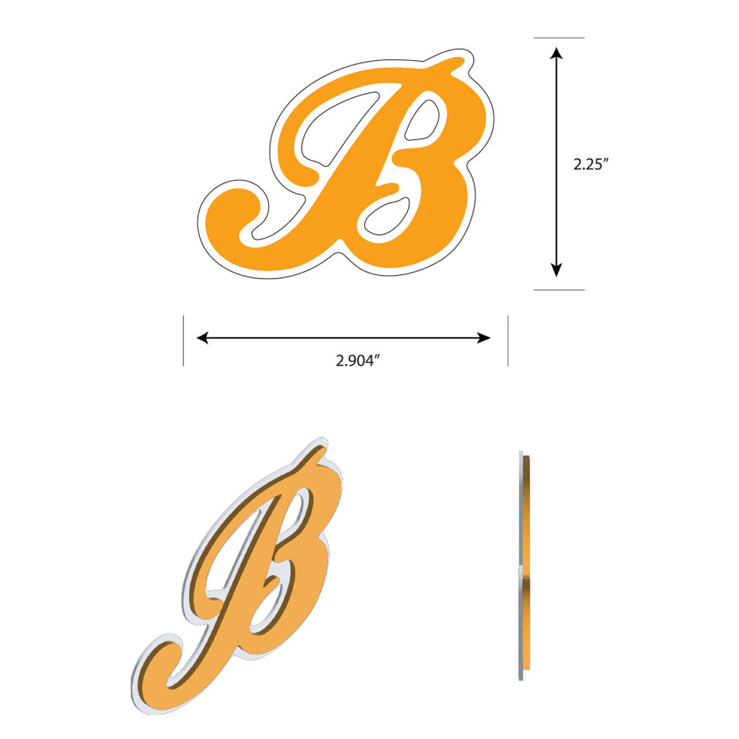 Barnstormers Baseball 3D Helmet Decal - Tennessee Orange
