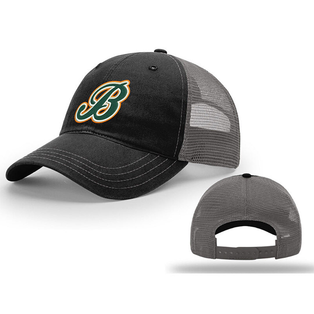 Barnstormers Richardson Garment Washed Trucker Cap - Black/Charcoal