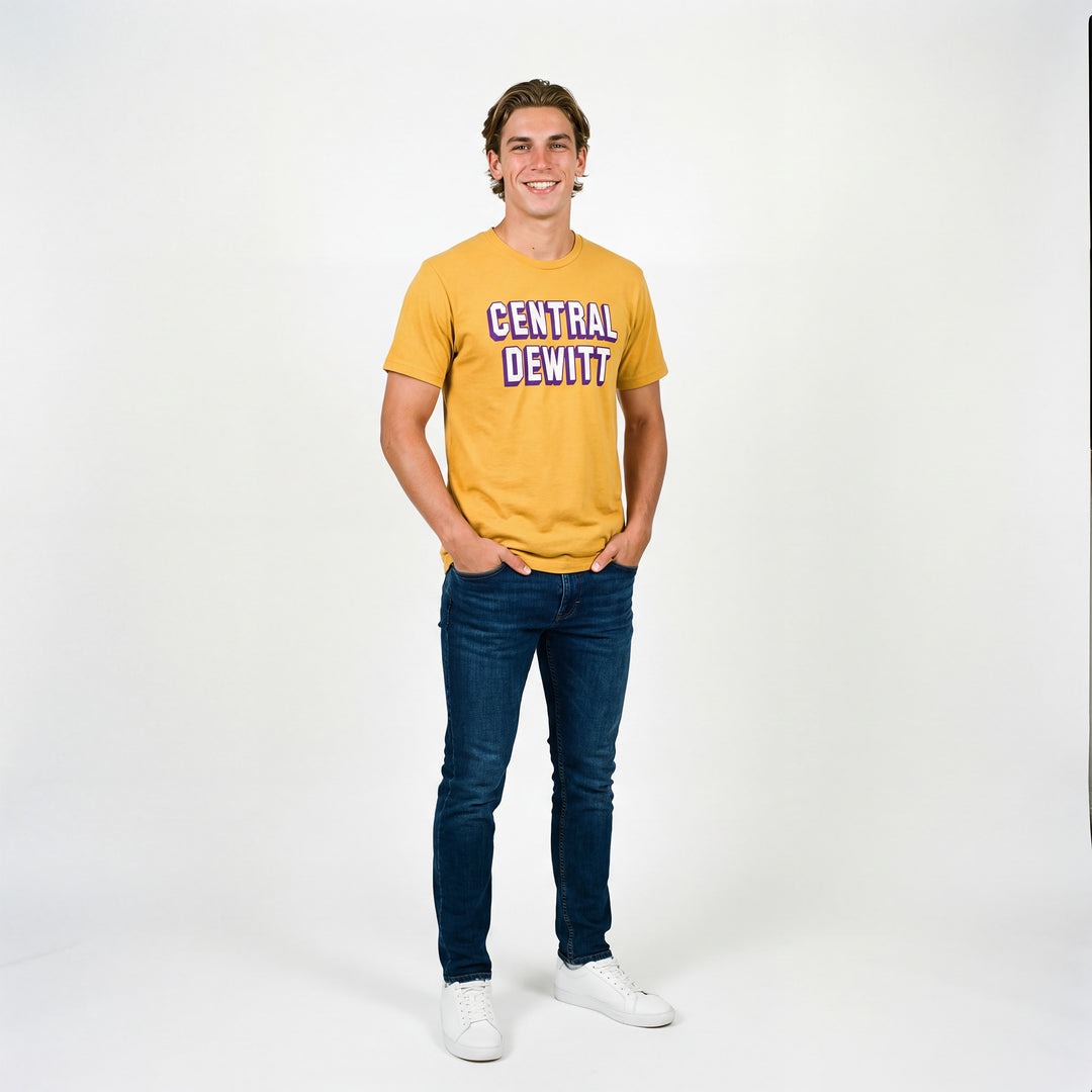 Central Dewitt Block Text Tee