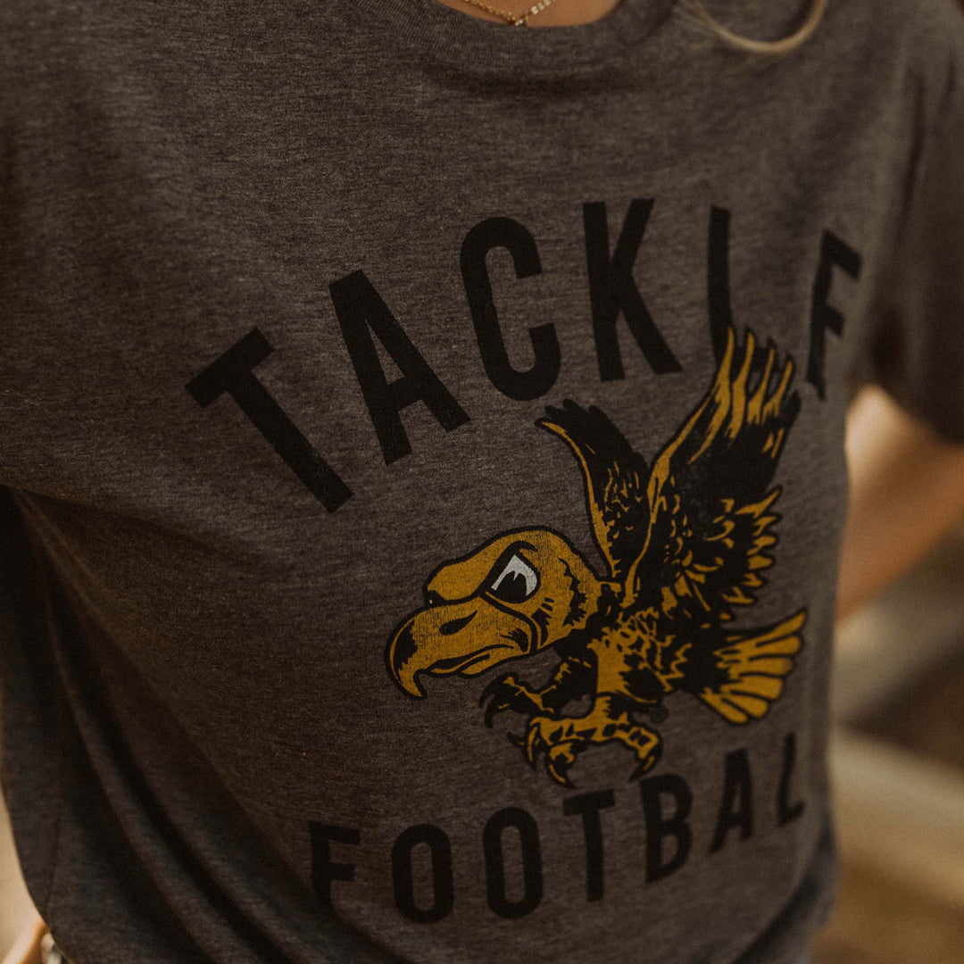 Iowa Hawkeye Vintage Tackle Football Triblend Short Sleeve Tee