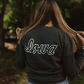 Iowa Script Puff Print Crew