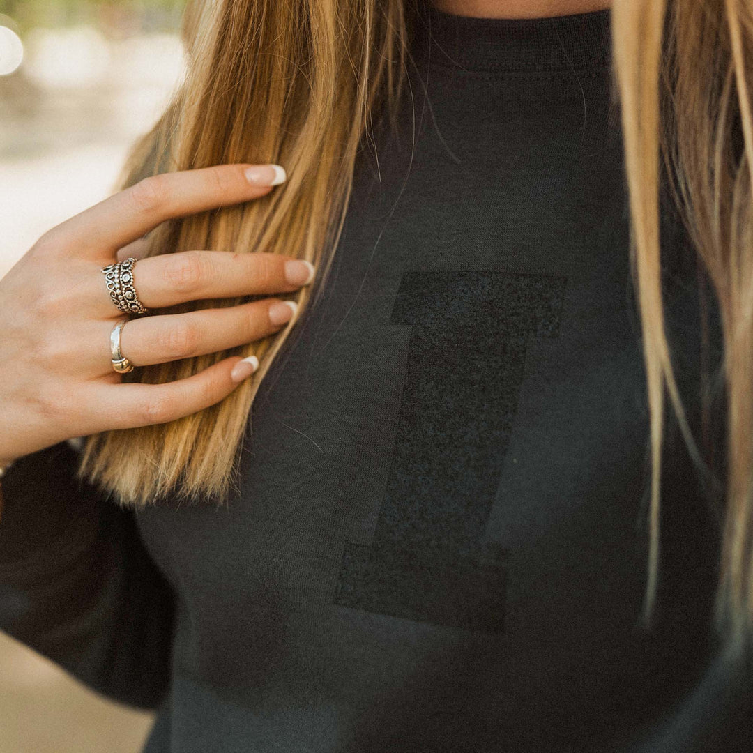 Iowa Script Puff Print Crew