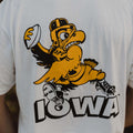 Iowa Herky Football Triblend Short Sleeve Tee