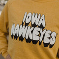 Iowa Hawkeyes Retro Puff Print Triblend Crew