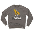 Iowa Vintage Sweater Football Herky Triblend Crew