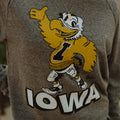 Iowa Vintage Sweater Football Herky Triblend Crew