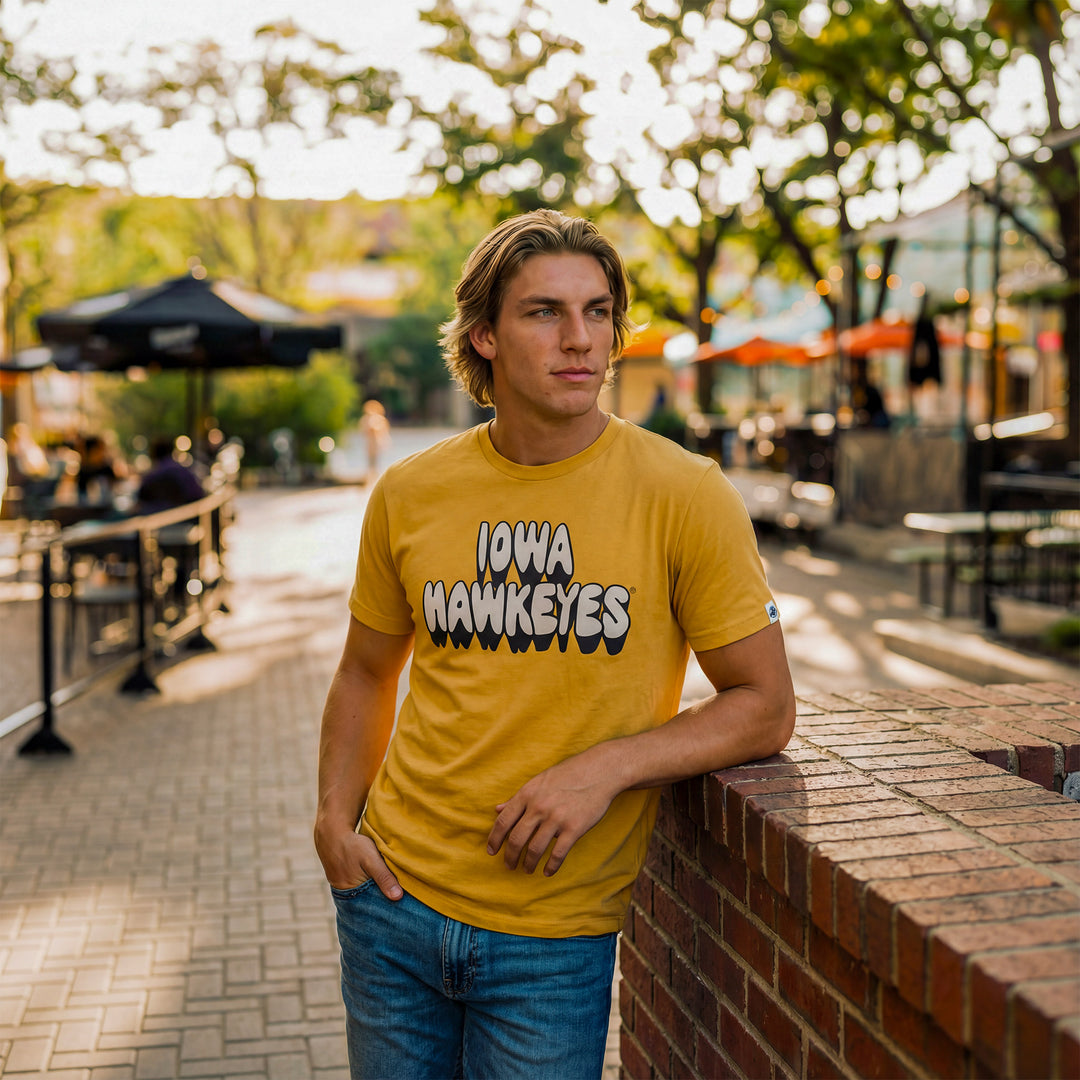 Iowa Hawkeyes Retro Triblend Short Sleeve Tee