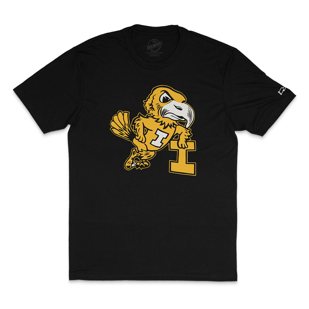 Iowa Herky Leaning On "I" Tee