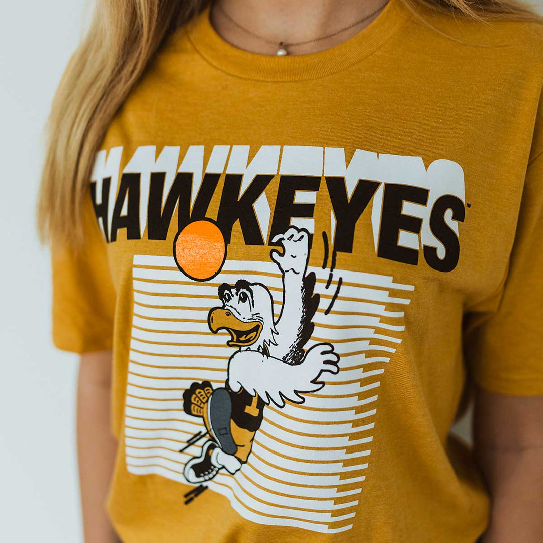 Iowa Hawkeyes Herky Hook Shot Triblend Short Sleeve Tee