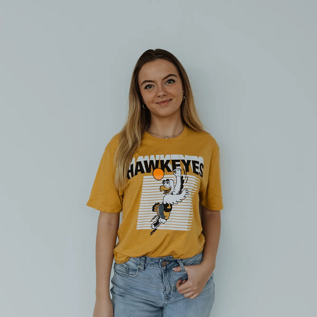 Iowa Hawkeyes Herky Hook Shot Triblend Short Sleeve Tee
