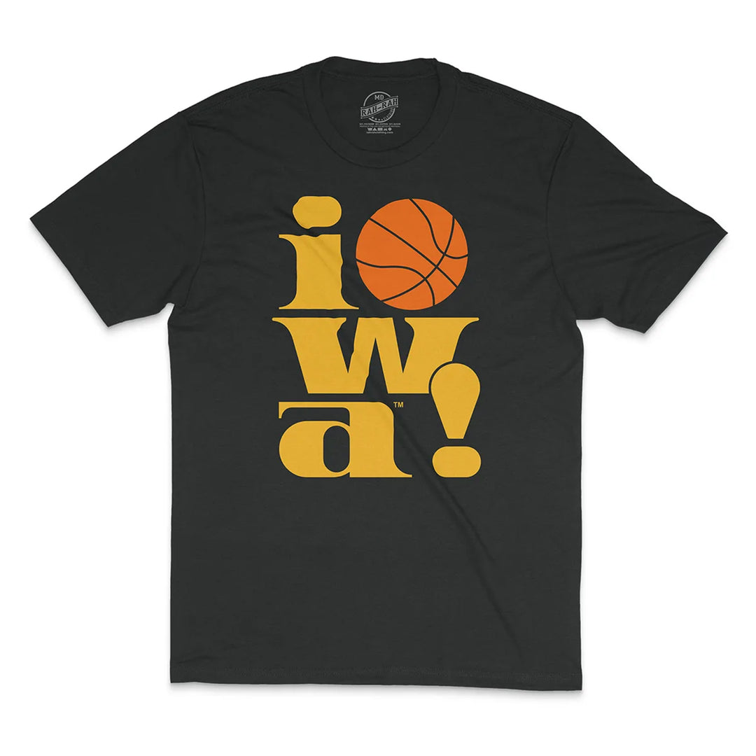 Old School Iowa Basketball Triblend Short Sleeve Tee