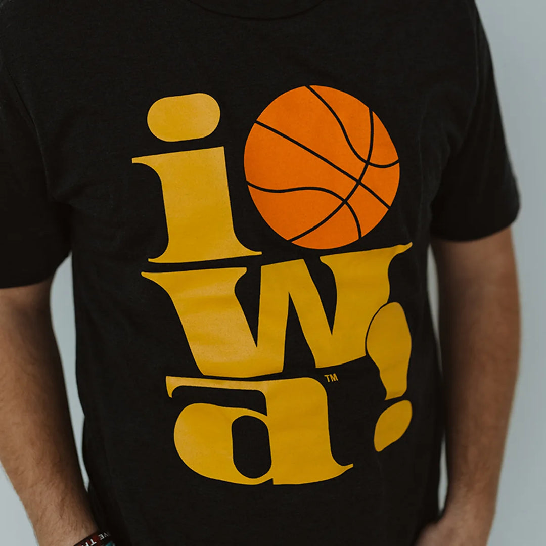 Old School Iowa Basketball Triblend Short Sleeve Tee