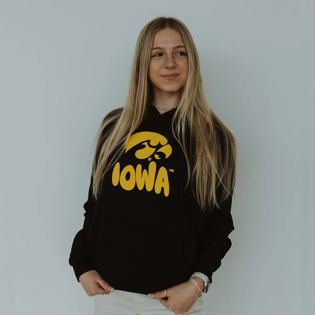 Iowa Hawkeye Women's Basketball Puff Print Hood