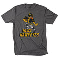 Iowa Hawkeyes Stiff-Arm Herky Triblend Short Sleeve Tee-Grey Heather
