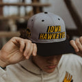 Iowa Hawkeyes Snapback Cap-Grey/Black
