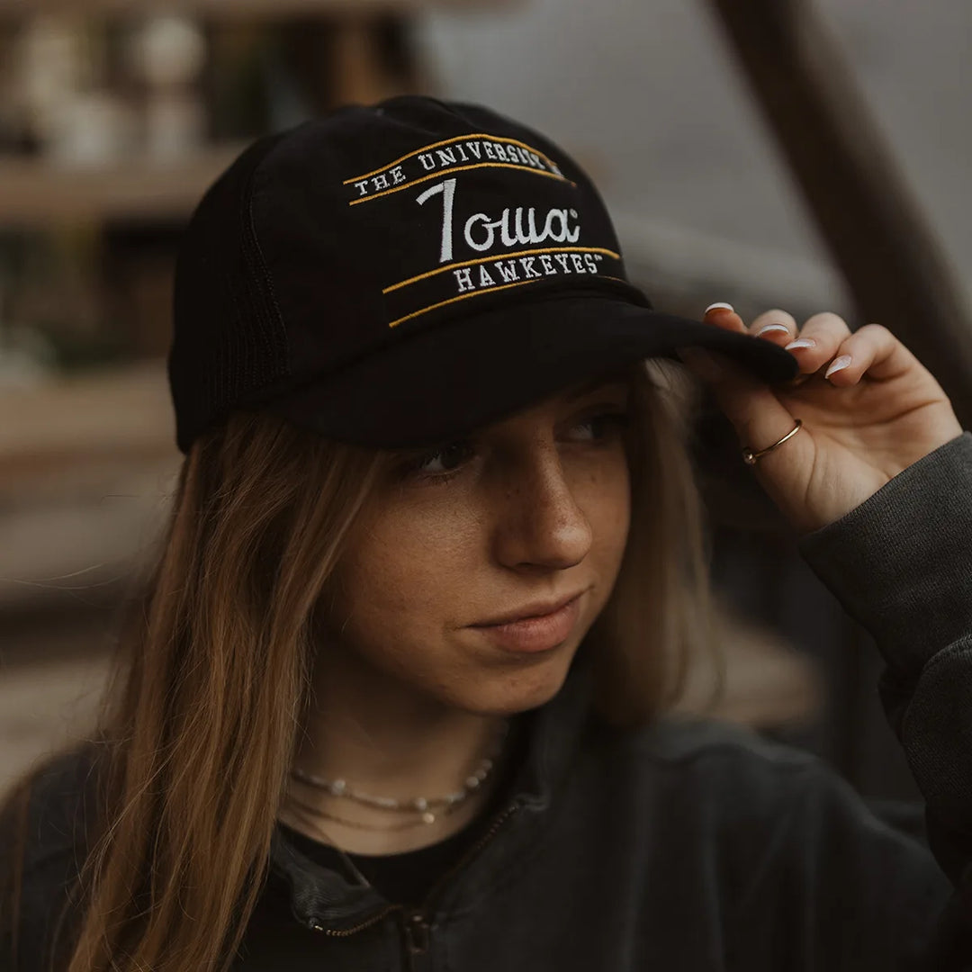 The University of Iowa Hawkeyes Vintage Soft Washed Trucker Cap