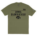 Iowa Hawkeyes Military Green Triblend Short Sleeve Tee