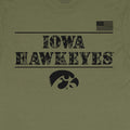 Iowa Hawkeyes Military Green Triblend Short Sleeve Tee