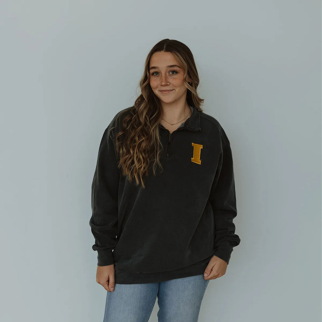 The University of Iowa Ring Spun 1/4 Zip Sweatshirt