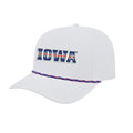 The University of Iowa Hawkeyes, USA Rope Cap-White