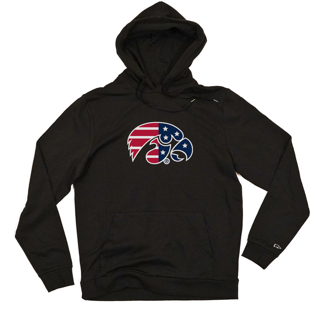 Iowa Hawkeye Tigerhawk USA FF Triblend Hoodie
