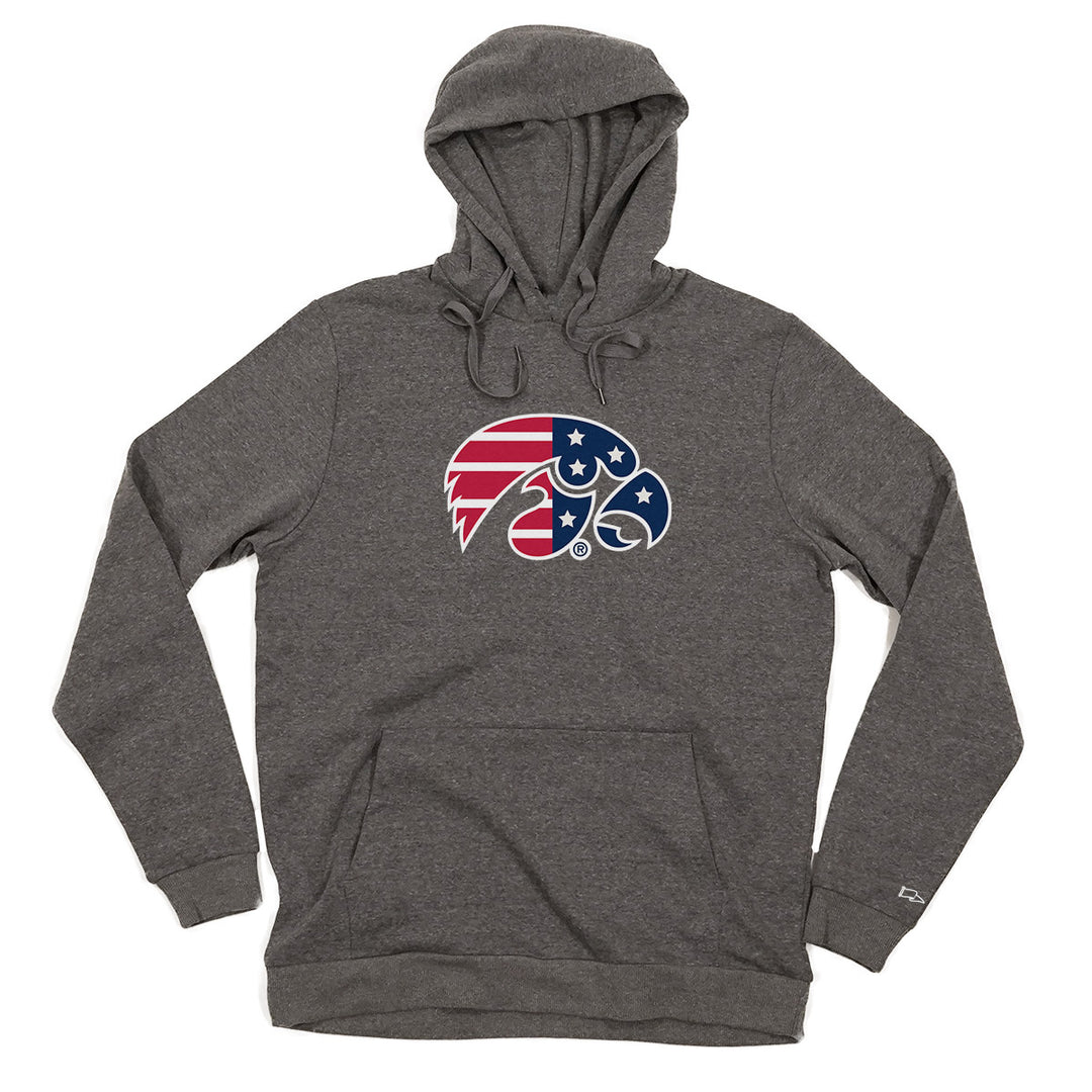 Iowa Hawkeye Tigerhawk USA FF Triblend Hoodie