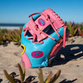 Rawlings Heart of the Hide Spring Break 11.5" Infield Baseball Glove - Columbia Blue/Pink