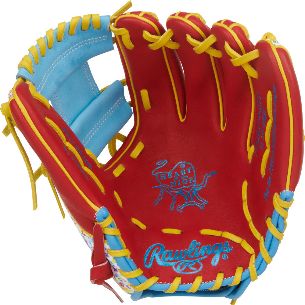 Rawlings Heart of the Hide Series 11.5" Baseball Glove - Scarlet/Splatter