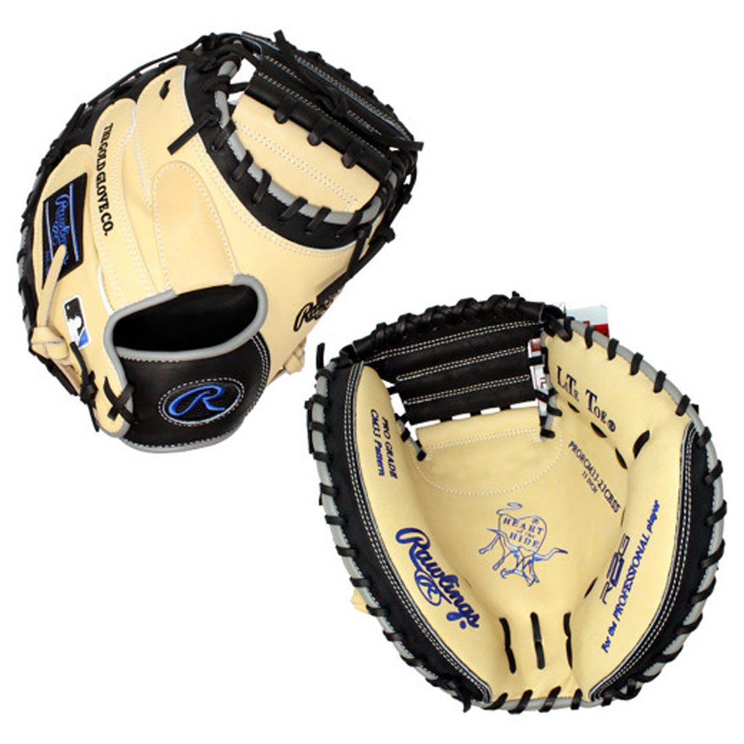 Rawlings Heart of the Hide 1 piece solid web 33" Catchers mitt - right hand throw Black/Camel