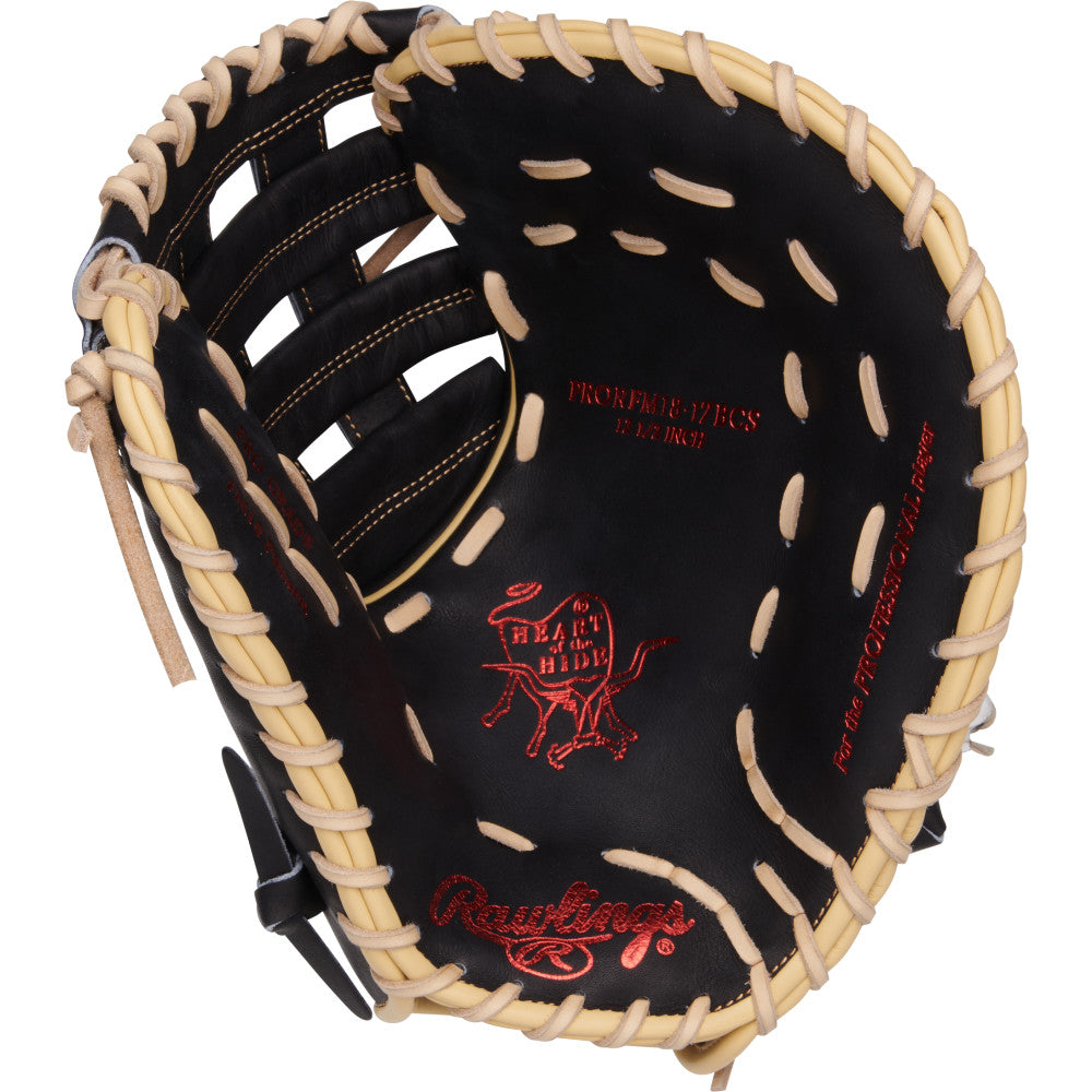 Rawlings Heart of the Hide Series First Base Mitt 12.5" Baseball Glove - Black