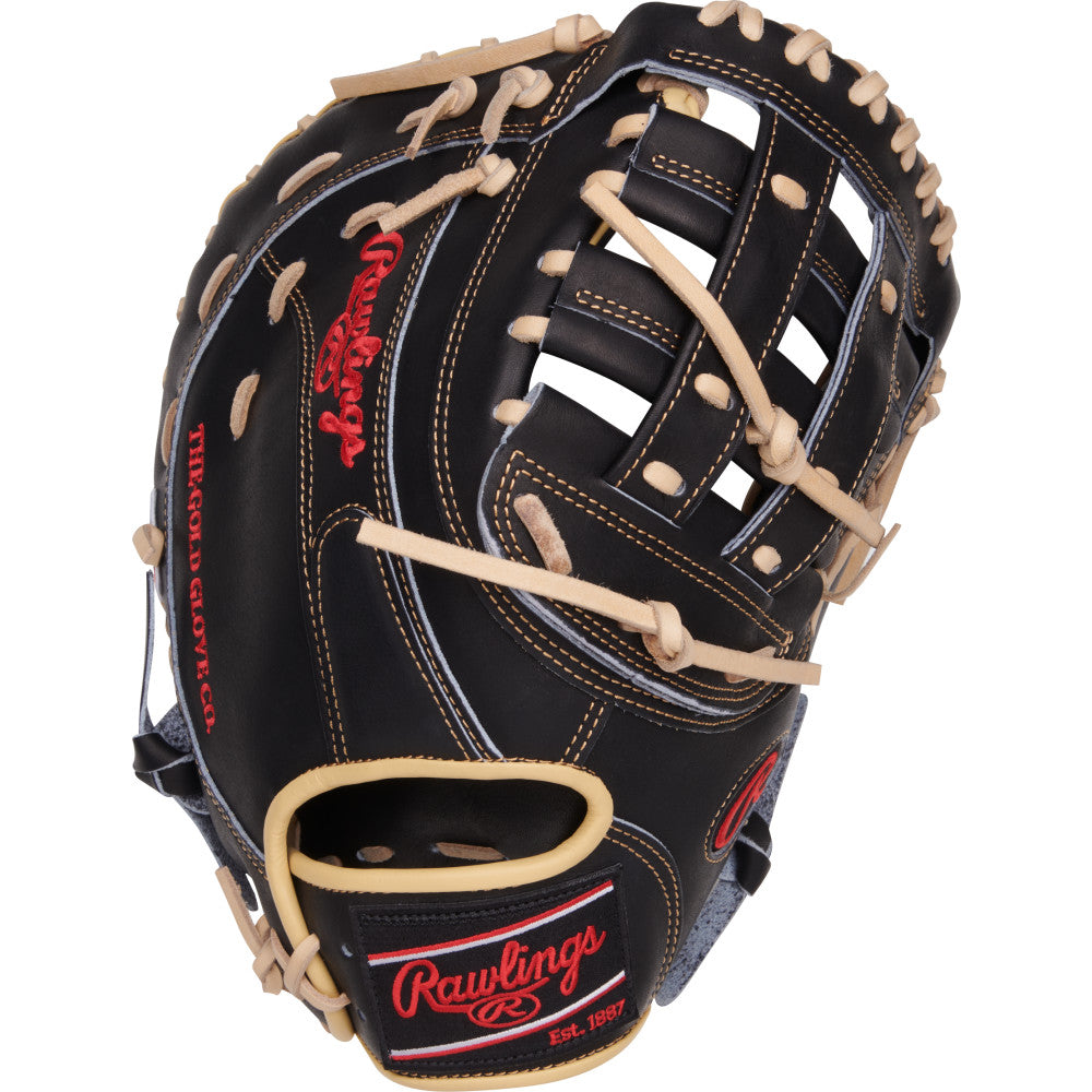 Rawlings Heart of the Hide Series First Base Mitt 12.5" Baseball Glove - Black
