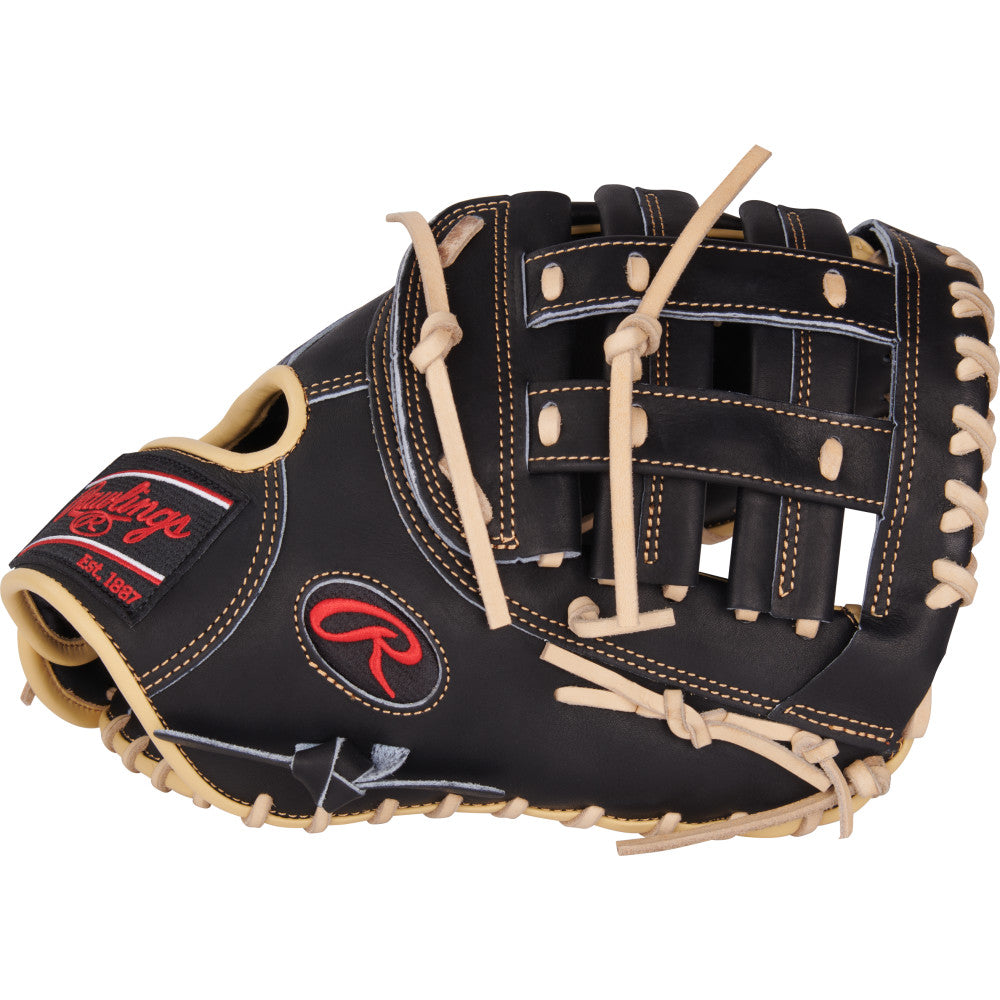 Rawlings Heart of the Hide Series First Base Mitt 12.5" Baseball Glove - Black