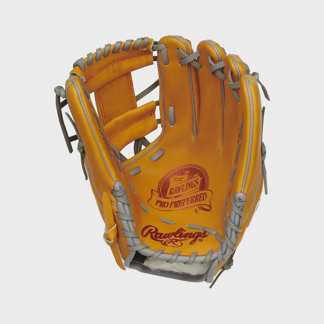 Rawlings Pro Preferred 11.75" Infield/Pitcher Glove Blonde w/Grey Lacing