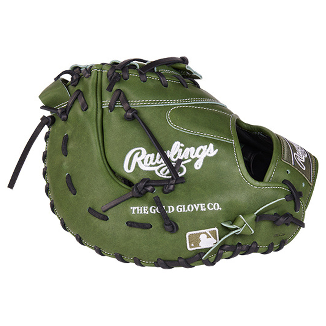 Rawlings Heart Of The Hide First Base Mitt 13" Double Bar - Military Green