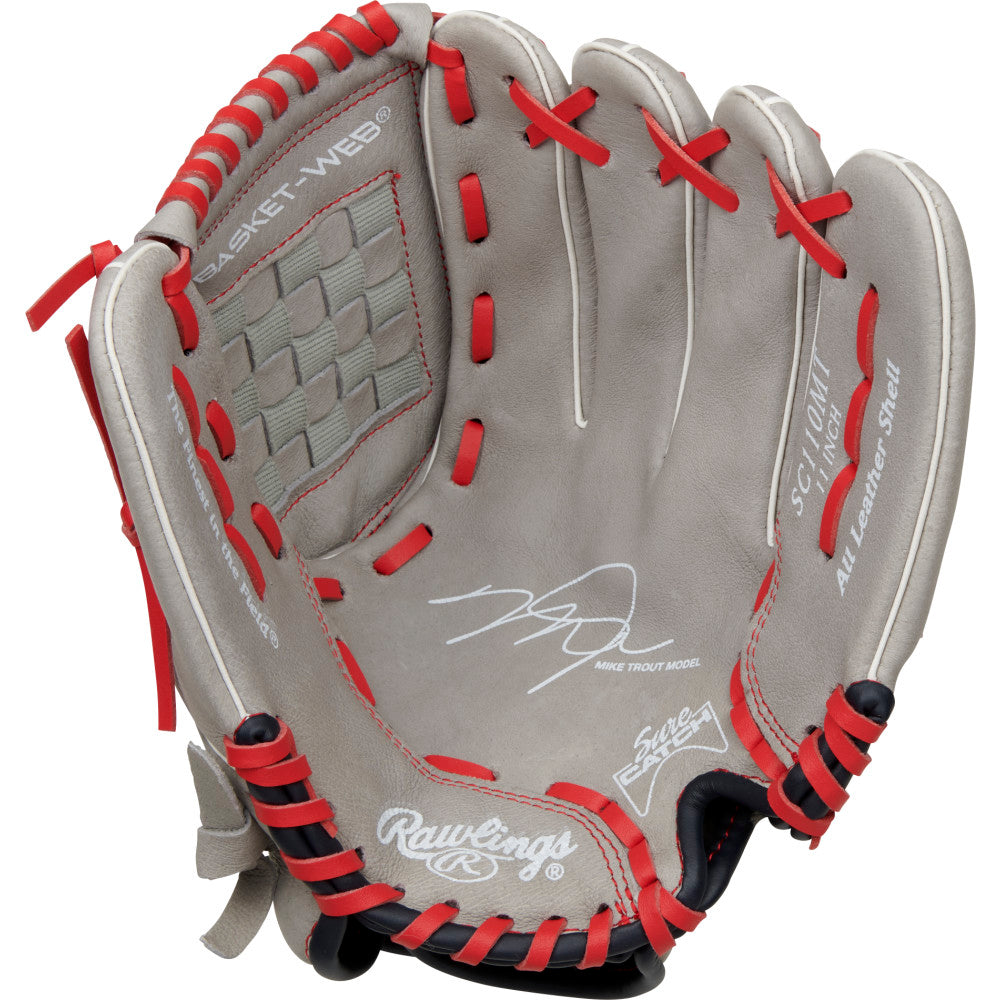 Rawlings Sure Catch Series Youth Mike Trout Signature 11" Baseball Glove - Gray