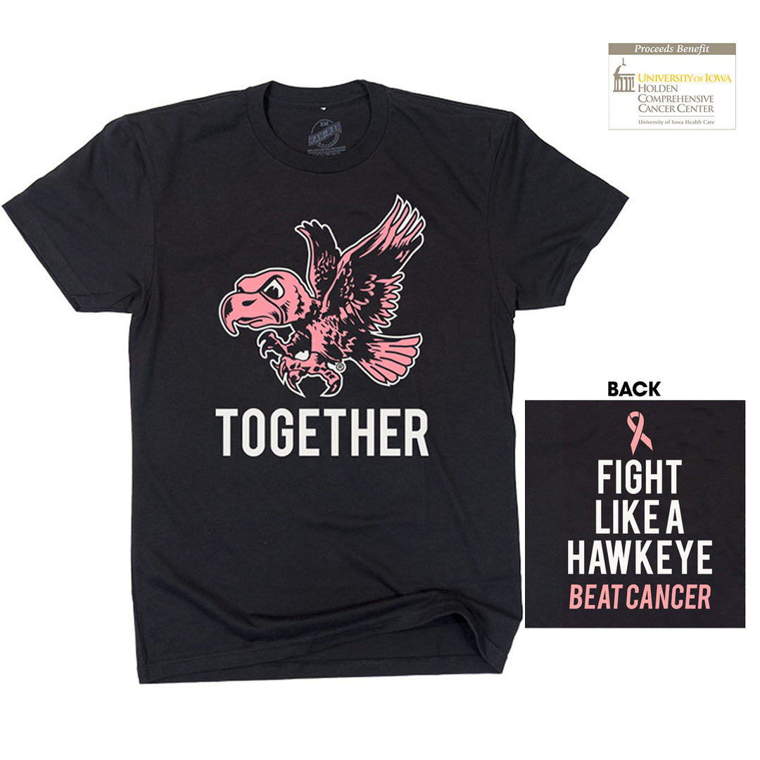 Beat Cancer, Fight Like A Hawkeye Together Short Sleeve Tee
