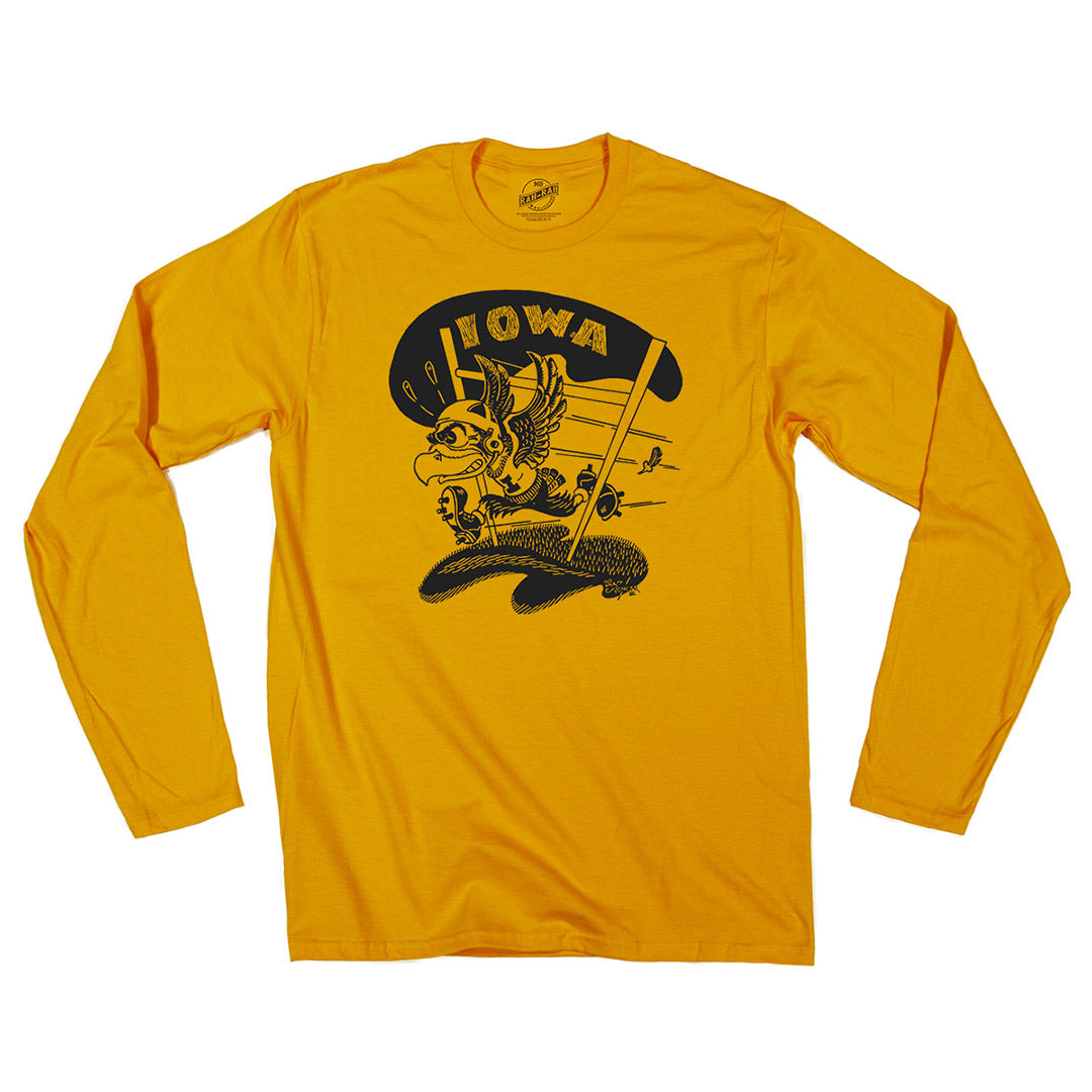 Vintage Iowa Football Goalpost Long Sleeve Tee