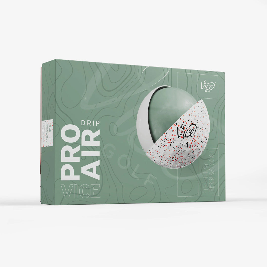 Vice Pro Air Golf Ball - Drip Red Black