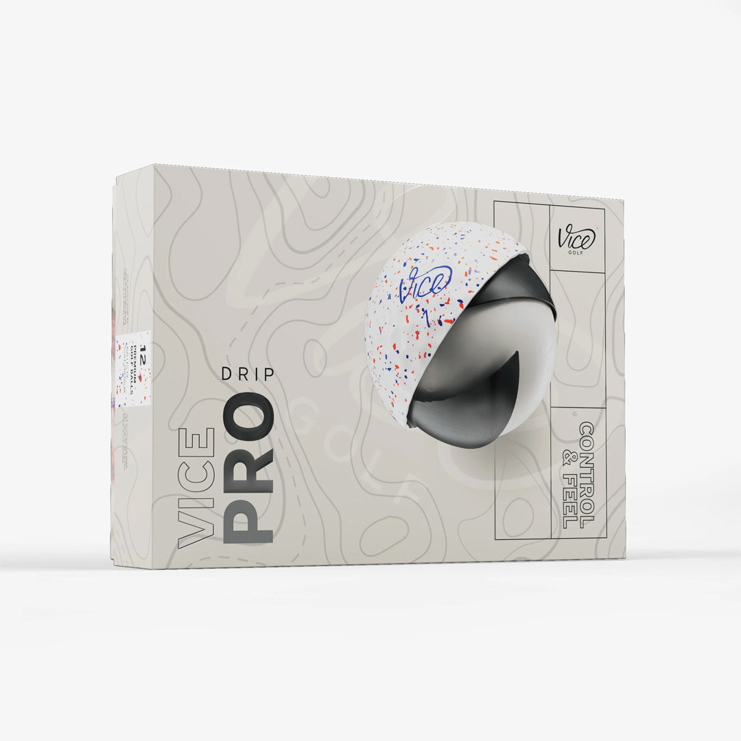 Vice Pro Golf Ball - Drip Red Blue