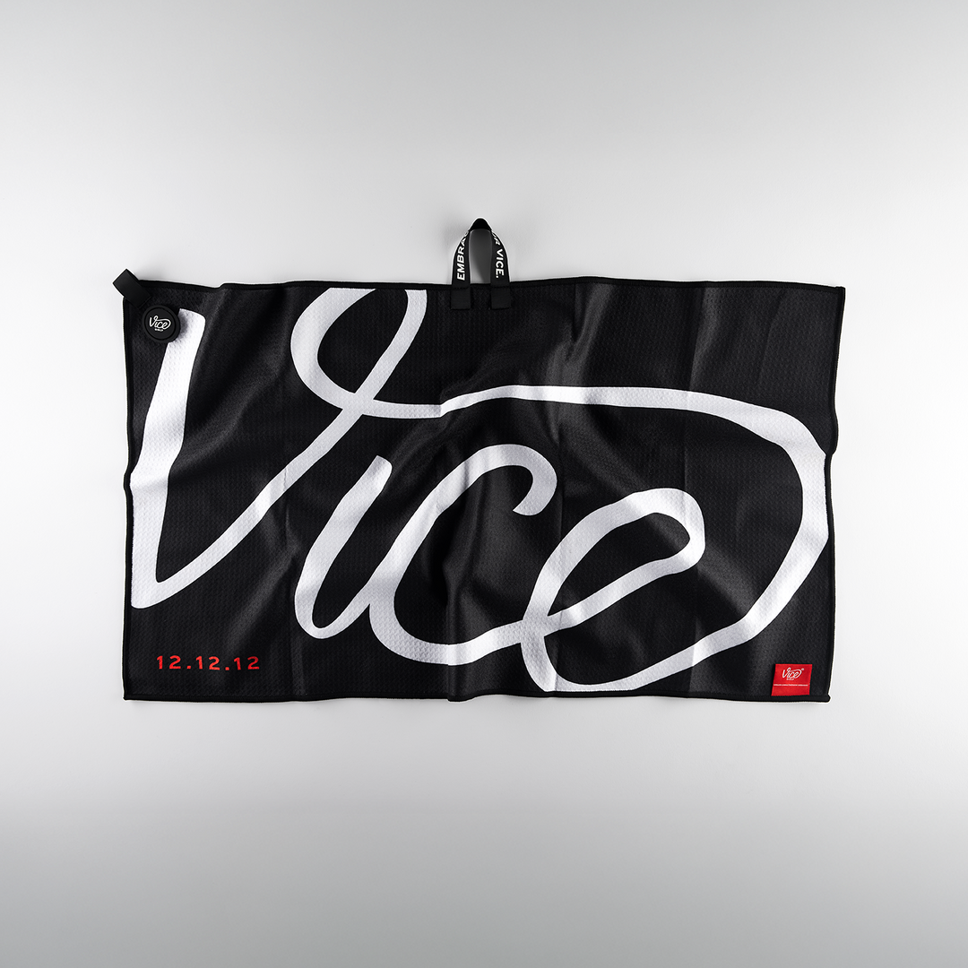 Vice Golf Towel - Drip Red/Black