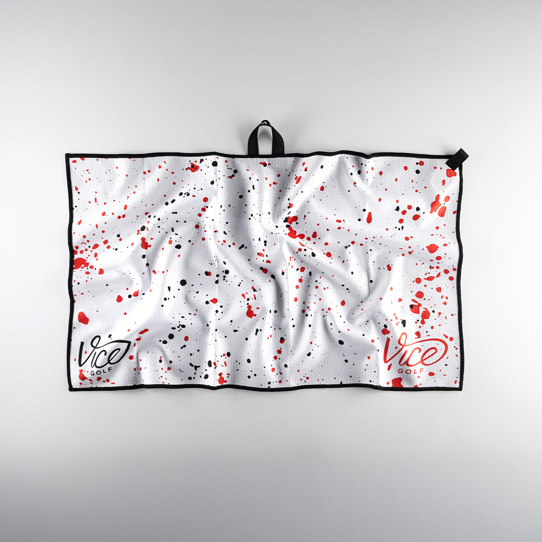 Vice Golf Towel - Drip Red/Black