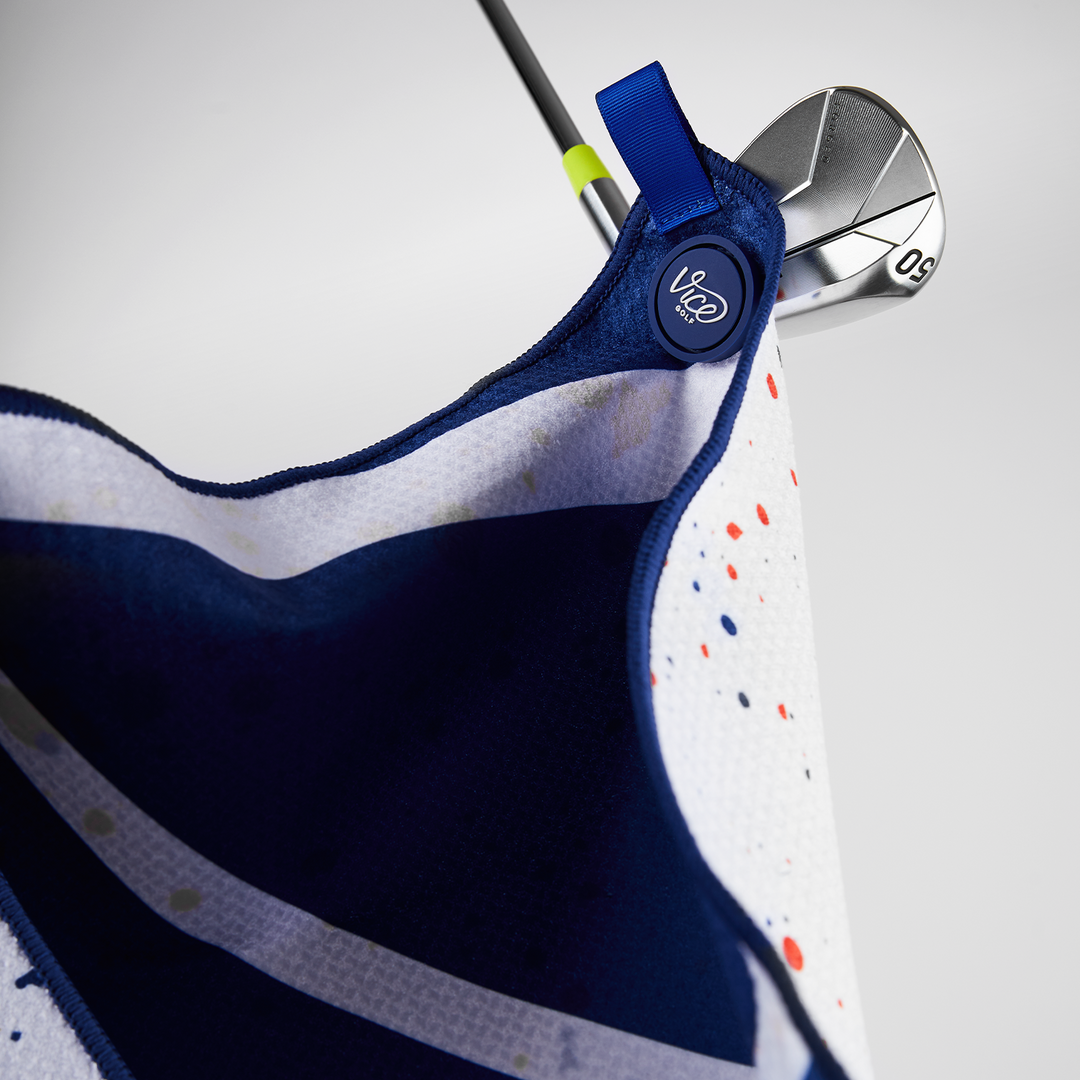 Vice Golf Towel - Drip Red/Blue