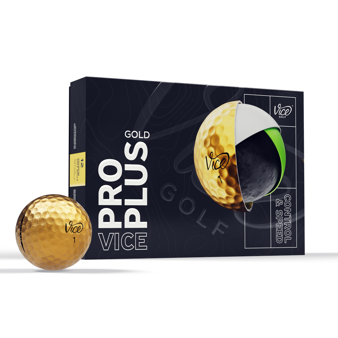 Vice Pro Plus Golf Ball - Gold