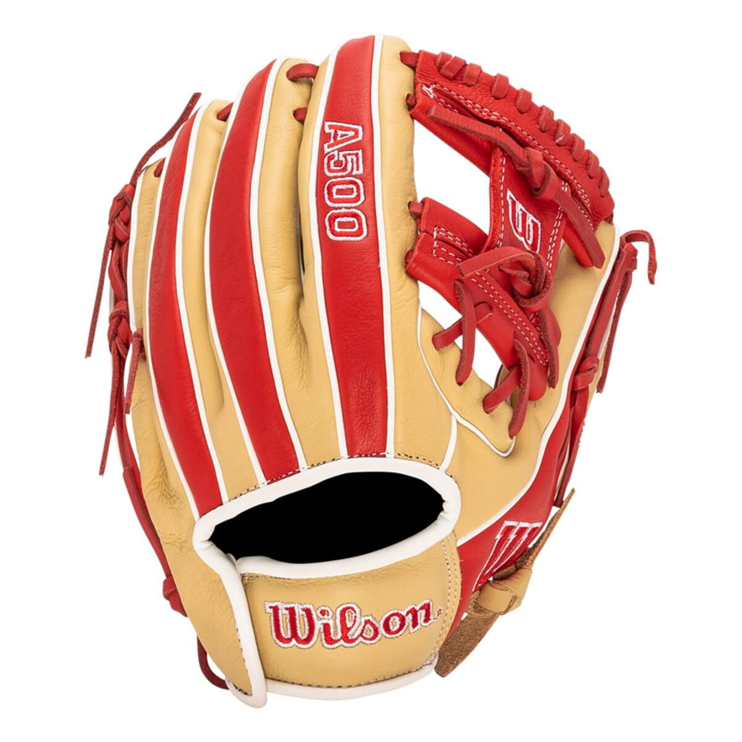 Wilson A500 Youth 11" Baseball Glove - Blond/Red/White