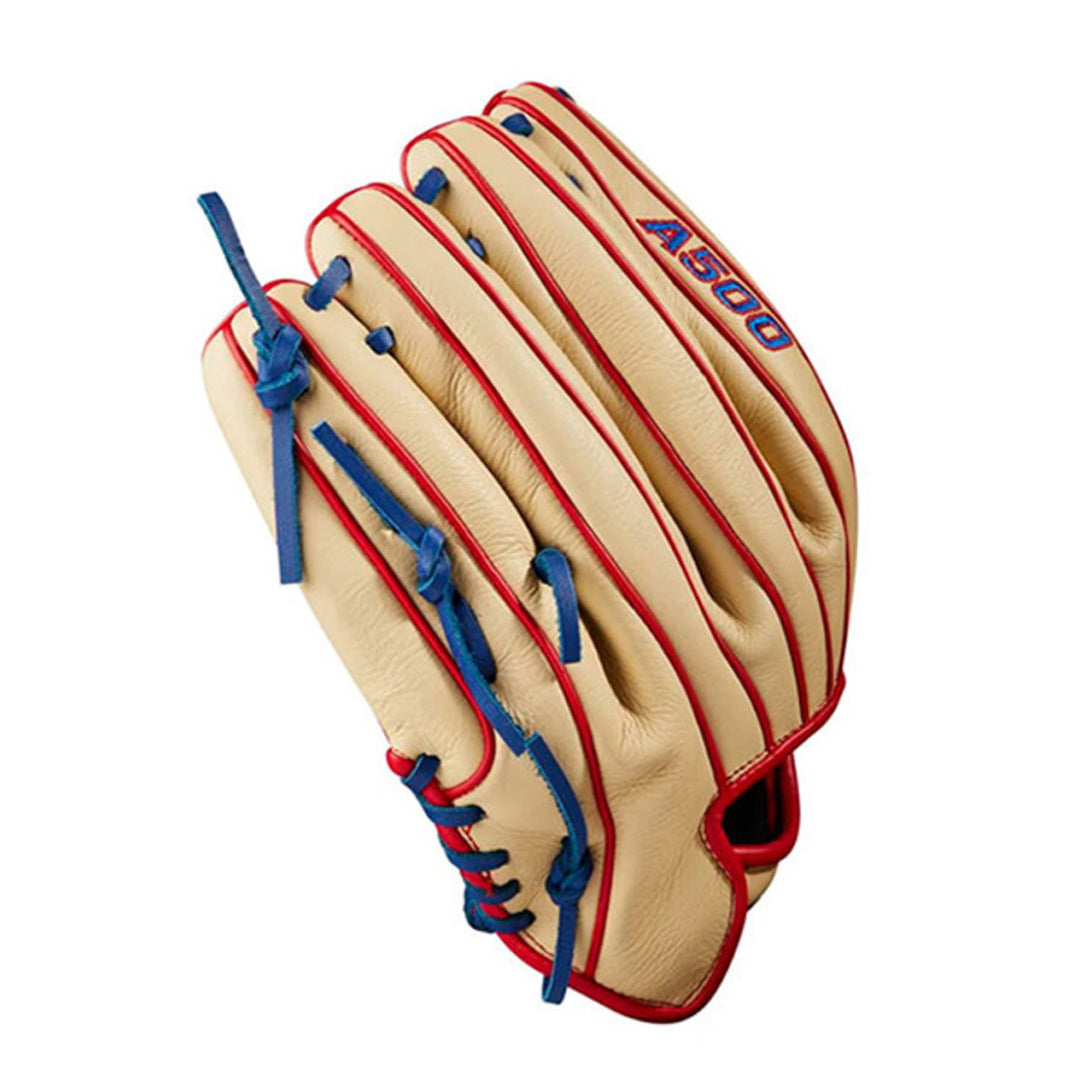 Wilson A500 Youth 12" Baseball Glove - Blonde/Red/Royal