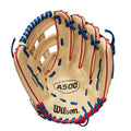 Wilson A500 Youth 12" Baseball Glove - Blonde/Red/Royal