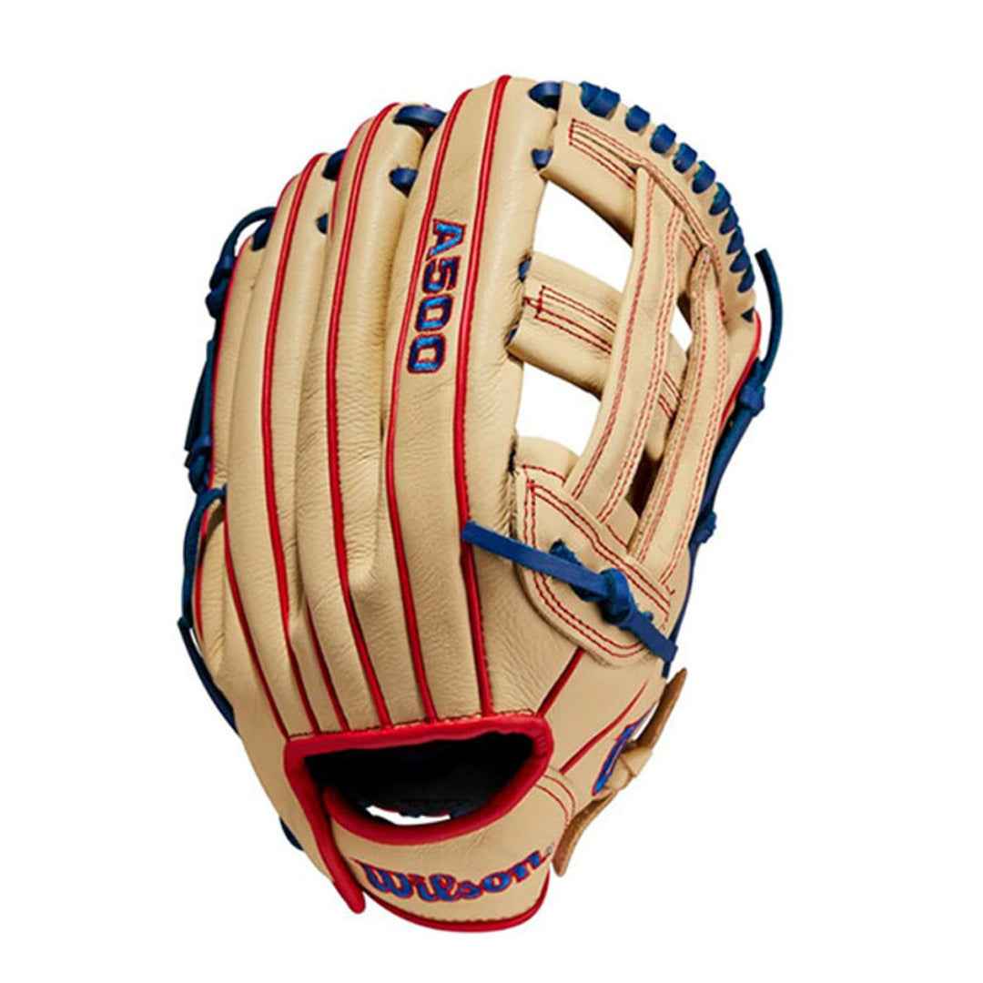 Wilson A500 Youth 12" Baseball Glove - Blonde/Red/Royal