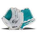 Wilson A500 12.5" Fastpitch Softball Glove - White/Teal