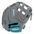 Wilson A500 Siren 32" Fastpitch Softball Catcher Mitt Grey/Teal Right Hand Throw